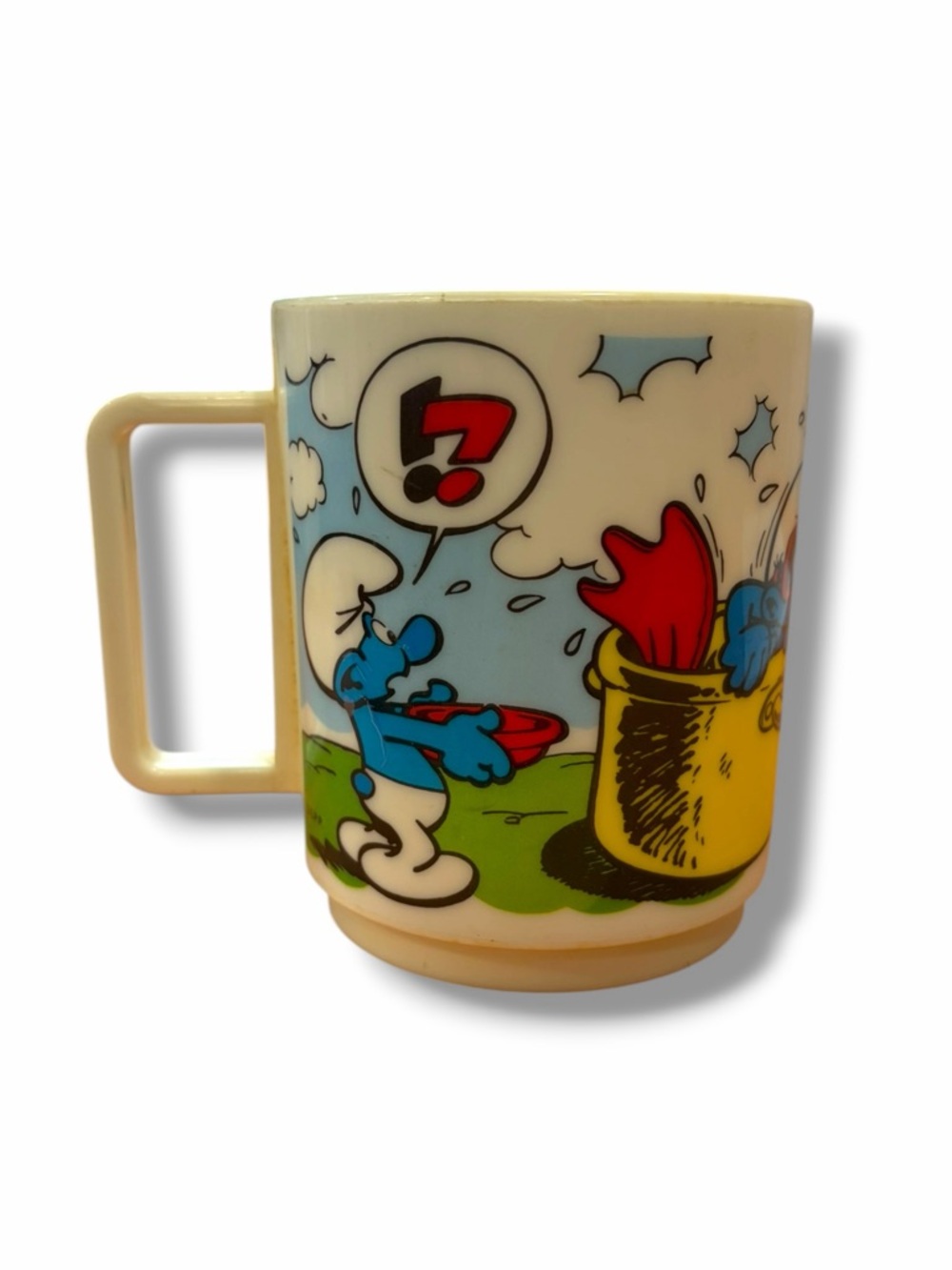 2 for $20 - Vintage 1980s Smurfs Plastic Mug - Picture 4 of 6